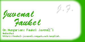 juvenal faukel business card